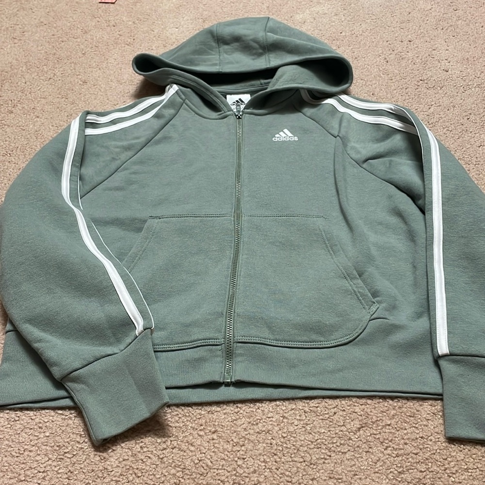 Adidas Kids Green Hoodie( size:L 14) - Picture 4 of 8